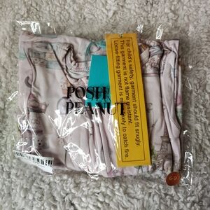 Posh Peanut Pink Paris Print Kids Pajama Set